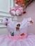 Vestido Infantil Patrulha Canina Rosa C/ Cinto de Pérolas Tamanho:1 (0042RS1) - Sônia Vestidos Temáticos e Luxo