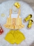 Conjunto Meninas Amarelo Listrado C/ Short e Pulseira Tamanho:2;Cor:Amarelo (0114AM2)