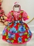 Conjunto Infantil Salopete Junino Vermelho Xadrez Florido (3437VA) - comprar online