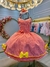Vestido Infantil Junino Vermelho Xadrez Aplique de Lacinhos (3438VM) - comprar online