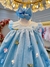 Vestido Infantil Azul Claro Jardim Encantado Luxo (4547AB) na internet