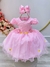 Vestido Infantil Rosa Bebê C/ Aplique de Margaridas Luxo Tamanho:2 (2365RB2) - Sônia Vestidos Temáticos e Luxo