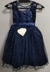 Vestido Infantil Azul Escuro C/ Renda Realeza e Tule Glitter Tamanho:12 (2109AS12) na internet