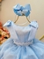 Vestido Infantil Azul Claro C/ Pérolas e Saia Tule Glitter Tamanho:6;cor:Azul Claro (2363AB6) na internet