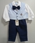 Conjunto Social Calça Colete Gravata Azul e Camisa Branca (3605AZ) na internet