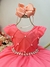 Vestido Infantil Goiaba C/ Busto Nervura e Pérolas Festas Tamanho:10 (0663GP10) - Sônia Vestidos Temáticos e Luxo