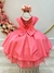 Vestido Infantil Goiaba C/ Busto Nervura e Pérolas Festas Tamanho:10 (0663GP10) na internet