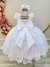 Vestido Infantil Branco Saia Off C/ Renda e Aplique Flores Tamanho:4 (4601BC4) na internet