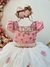Imagem do Vestido Infantil Rose Saia Off C/ Renda e Aplique Flores Tamanho:4 (4601RE4)
