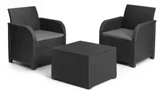 Set Juego De Jardín Balcón Bistro Rattan 3 Piezas Premium - comprar online