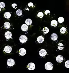 Imagen de Estacas Cadena Solar Led X 20 Esferas Decorativas Jardín