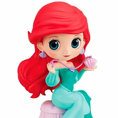 ACTION FIGURE QPOSKET DISNEY THE LITTLE MERMAID PERFUMAGIC - ARIEL - VERSÃO B / PUFF ROSA - NOVO - ORIGINAL - BANDAI