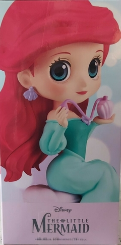 ACTION FIGURE QPOSKET DISNEY THE LITTLE MERMAID PERFUMAGIC - ARIEL - VERSÃO B / PUFF ROSA - NOVO - ORIGINAL - BANDAI