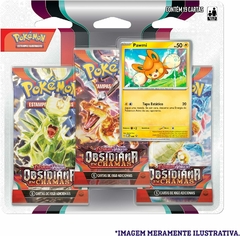 BLISTER TRIPLE PACK PAWMI - OBSIDIANA EM CHAMAS - POKÉMON ESCARLATE E VIOLETA 3 - COPAG - NOVO - ORIGINAL - TCG