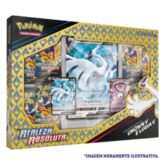 BOX POKÉMON LUGIA V E UNOWN V REALEZA ABSOLUTA - COPAG - NOVO - ORIGINAL - TCG