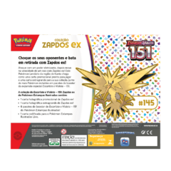 BOX POKÉMON COLEÇÃO 151 - ZAPDOS EX - ESCARLATE E VIOLETA 03.5 - COPAG - TCG - loja online