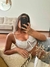 CORSET YO PUEDO BLANCO (con margaritas) - comprar online
