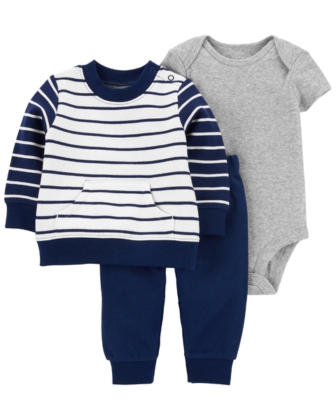 Conjunto 3 peças inverno Carters (trio) - Listras