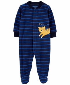 Macacão Carters em fleece com pezinho - Tigre (Nova Coleção)