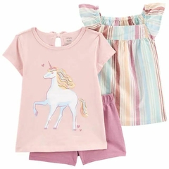 Conjunto carters 3 peças verão - Unicórnio (Lançamento)