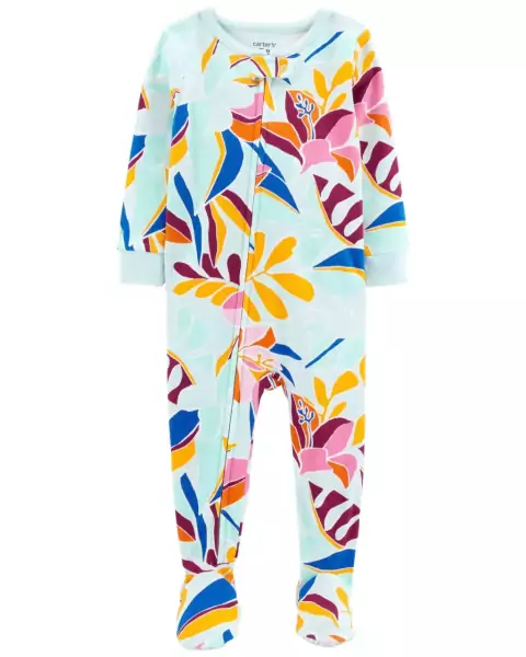 Macacão Carters em algodão com pezinho - Floral (Nova Coleção)