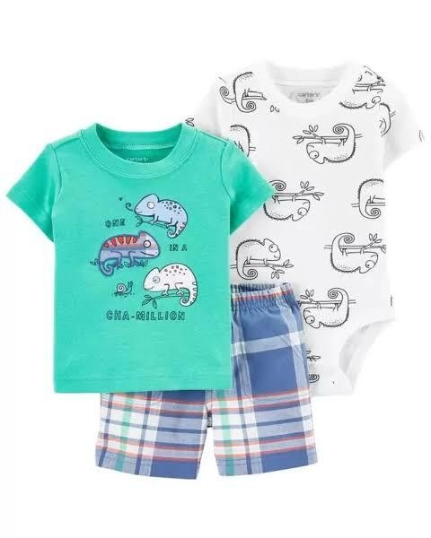 Conjunto carters 3 peças verão - Camaleão