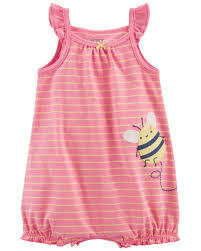 Romper carters em algodão - Abelhinha