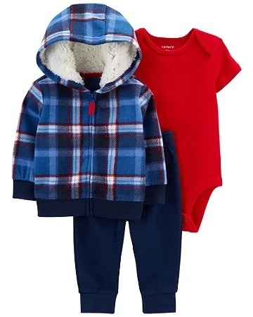 Conjunto Carters 3 peças inverno - Xadrez