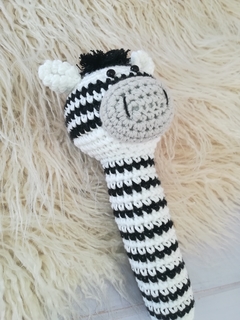 SONAJERO TIPO MARACA CEBRA