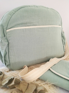 BOLSO MATERNAL CON CAMBIADOR CELESTE