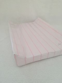 CAMBIADOR RÍGIDO NATURAL RAYAS ROSA - comprar online