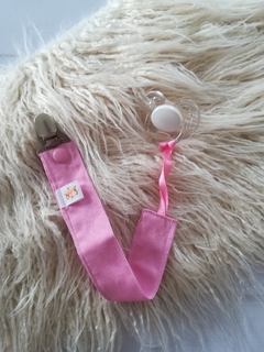 PORTA CHUPETE ROSA LISO