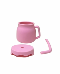 Vaso Pumpkin de silicona con tapa y sorbete - Baby Mode