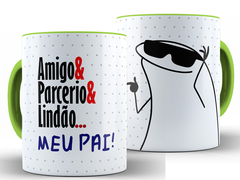 Caneca Flork Meu Pai 325ml Xícara Porcelana + Caixa Presente na internet