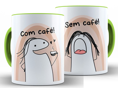 Caneca Flork Com Café 325ml Xícara Porcelana + Caixa Presente na internet