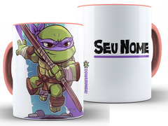 Caneca Donatello 325ml Xícara Porcelana Tartarugas Ninjas + Caixa Presente - Canecas Personalizadas - Caneca Rei