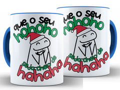 Caneca Flork Natal 325ml Xícara Porcelana + Caixa Presente
