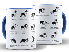 Caneca Linguagem Dos Cães 325ml Xícara Porcelana + Caixa Presente