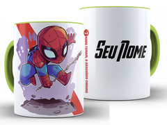 Caneca Homem Aranha 325ml Xícara Porcelana Vingadores Heróis Marvel + Caixa Presentee na internet