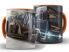 Caneca Euro Truck 325ml Xícara Porcelana + Caixa Presente - comprar online
