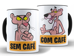 Caneca Pantera Cor de Rosa Com e Sem Café 325ml Porcelana + Caixa Presente - loja online