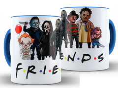 Caneca Friends Terror 325ml Xícara Porcelana + Caixa Presente