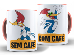 Caneca Pica Pau Com e Sem Café 325ml Porcelana + Caixa Presente - Canecas Personalizadas - Caneca Rei