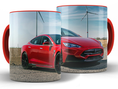 Caneca Tesla Model S 325ml Xícara Porcelana + Caixa Presente - loja online
