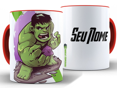 Imagem do Caneca Hulk 325ml Xícara Porcelana Vingadores Heróis Marvel + Caixa Presente