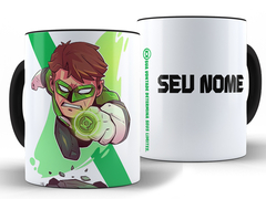 Caneca Lanterna Verde 325ml Xícara Porcelana + Caixa Presente - loja online