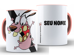 Caneca Coragem Cão Covarde 325ml Xícara Porcelana + Caixa Presente - Canecas Personalizadas - Caneca Rei