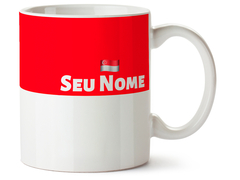 Caneca Bandeira De Singapura 325ml Xícara Porcelana + Caixa Presente - comprar online