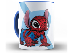 Caneca Stitch Homem Aranha 325ml Xícara Porcelana + Caixa Presente