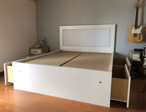 Cama Mágica 4 Maxi cajones + Baulera en cabecera - comprar online